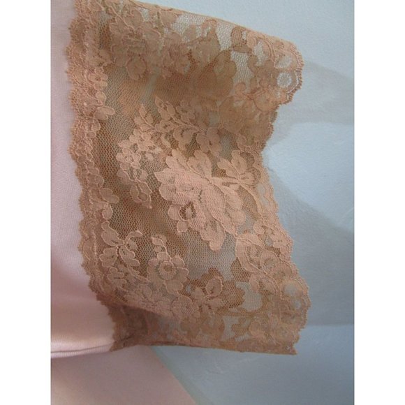 Vintage Henson Kickernick Blush Bed Jacket Tan Lace Sz. Small EUC USA Made - Picture 5 of 11